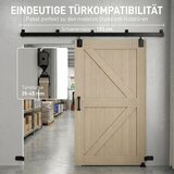  Set okova za klizna vrata visoke nosivosti 244 cm crne boje za jednokrilna vrata | shoptok.hr