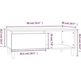  Stolić za kavu crni 90 x 50 x 36 5 cm od konstruiranog drva | shoptok.hr