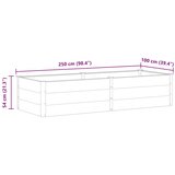  Vrtna posuda za sadnju 250 x 100 x 54 cm WPC siva | shoptok.hr