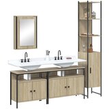 vidaXL 4-dijelni set kupaonskog namještaja boja hrasta sonome drveni | shoptok.hr