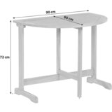 Gardenson Vrtna Zložljiva Miza Rebel, 90x72x60cm, Masivno | Shoptok.si