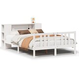vidaXL Knjižna postelja brez vzmetnice bela 140x200 cm trdna borovina, (21611249) | Shoptok.si
