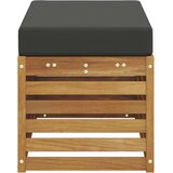  Vanjska stolica klupa s jastukom Prirodna 80 x 43 x 37 cm - Prirodno i antracit 80 cm Zatvoren prostor za noge | shoptok.hr