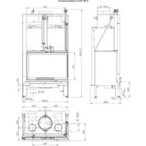 Palazzetti kaminski vložek na drva ecomonoblocco mx 78 corner - desna izvedba 13 kw | Shoptok.si