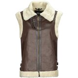 Only Usnjene jakne & Sintetične jakne ONLBETTY FAUX SUEDE WAISTCOAT OTW Kostanjeva | Shoptok.si