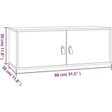  Zidni ormarići 2 kom bijeli 80 x 30 x 30 cm od masivne borovine | shoptok.hr