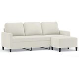  Trosjed s tabureom krem 180 cm baršunasti | Eponuda.com