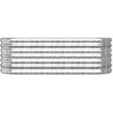 Povišena vrtna gredica od pocinčanog čelika 114 x 40 x 36 cm srebrna | shoptok.hr