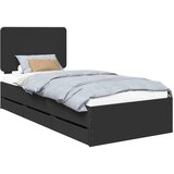  Krevetna konstrukcija Crna 75 x 190 cm Inženjersko Drvo | shoptok.hr