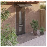  Nadstrešek za vrata črn 150x80 cm polikarbonat | Shoptok.si