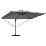vidaXL Kantilever Roma suncobran s LED osvjetljenjem Antracit 352x251x265 cm Aluminij | shoptok.hr
