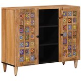  Kreveta s policom Prirodna 90 x 33 5 x 75 cm Čvrsto drvo manga - Prirodna | shoptok.hr