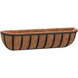  Zidna korita crna 2 kom obloge od kokosa 61x19x16 cm čelična | shoptok.hr
