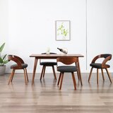 vidaXL Jedilni stoli 4 kosi temno sivi ukrivljen les in blago | Shoptok.si