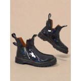 Resti Black lacquered women's boots with a Odeta zipper - Footwear | Shoptok.si