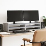 vidaXL Stojalo za zaslon siva sonoma 100x27x20 cm inženirski les Cene
