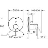 Grohe 24058DC1 Essence New pokrivna plošča za kad ali tuš | Shoptok.si