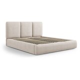 Mazzini Beds Bež tapecirani bračni krevet s prostorom za odlaganje s podnicom 200x200 cm Brody – Cijene