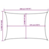  Jedro za zaštitu od sunca 160 g/m² plavo 2,5 x 3,5 m HDPE | shoptok.hr
