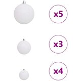 vidaXL Umjetna preddekorirana božićna jelka Črna 120 cm PVC | Shoptok.si
