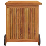  Kutija za pohranu s kotačima 60x50x58 cm od drva bagrema | shoptok.hr