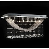x Bijeli Stropni Luster sa Svjetlucavim Staklenim Perlama 8 G9 29 cm | shoptok.hr