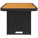  Vrtni stol crni 90 x 55 x 71 cm od poliratana i bagremovog drva | shoptok.hr