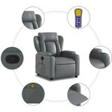  fotelja za odmor, siva, umjetna koža | shoptok.hr