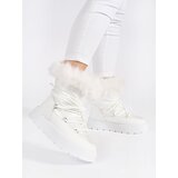 Shelvt White women's snow boots with fur on a thick sole | Shoptok.si