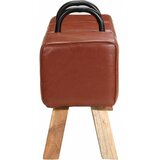  Gimnastička klupa smeđa 110 cm od prave kože | shoptok.hr