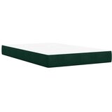  box spring s madracem tamnozeleni 120x190 cm baršunasti | shoptok.hr
