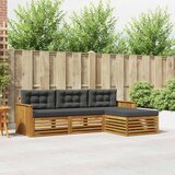  Set vanjskih sofa 4 kom. Prirodna i antracit | shoptok.hr