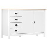 vidaXL Komoda Hill Range bijela 130 x 40 x 80 cm od masivne borovine Cijene