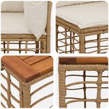  Zunanja garnitura za sedenje 12 pcs Naravna in krem bela, (5000272122) | Shoptok.si