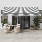 vidaXL Ročno zložljiva tenda antracit in bela 450x350 cm Cene
