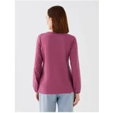 LC Waikiki Women's Crew Neck Embroidery Long Sleeved Blouse