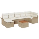  Set vrtne sofe od 8 dijelova s jastučićima bež poli ratan | shoptok.hr