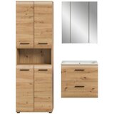 MID.YOU Kopalnica Z Umivalnikom Ice, Barva Hrasta, 3-Delna | Shoptok.si