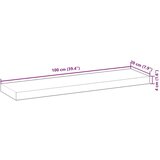 Stolna ploča 100x20x4 cm pravokutna od masivnog drva bagrema | shoptok.hr