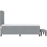  Krevet s opruga kutije Svijetlo siva 90 x 190 cm tkanina Slike