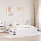  Krevetna konstrukcija Bijelo 200 x 200 cm Inženjersko Drvo | shoptok.hr