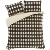 Catherine Lansfield Crno-krem posteljina za bračni krevet od mikropliša 200x200 cm Cosy Borg Sherpa – | shoptok.hr