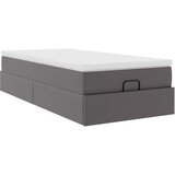  Otomanski okvir kreveta s madracem sivi 90x190cm umjetna koža | shoptok.hr