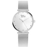 Pierre Ricaud ženski quartz swarovski point srebrni elegantni ručni sat sa srebrnim pancir kaišem ( p22035.5143q )