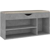 vidaXL klupa za cipele s jastukom boja betona 104 x 30 x 49 cm iverica | shoptok.hr