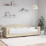 vidaXL Dnevni krevet s madracem krem 90 x 200 cm od tkanine Cijene