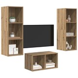  Set TV komoda Zidne Umjetnički hrast 37 x 37 x 107 cm | shoptok.hr