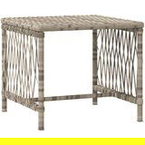  Ležaljka na suncu Set od 3 Svijetlosiva i tamnosiva PE ratan metal | shoptok.hr