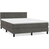 The Living Store Box spring posteljni z vzmetnico temno siv 140x190 cm žamet - Box Spring Postelja, (21489308) | Shoptok.si