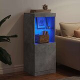vidaXL Komoda s LED svjetlima siva boja betona 41x37x100 cm | shoptok.hr